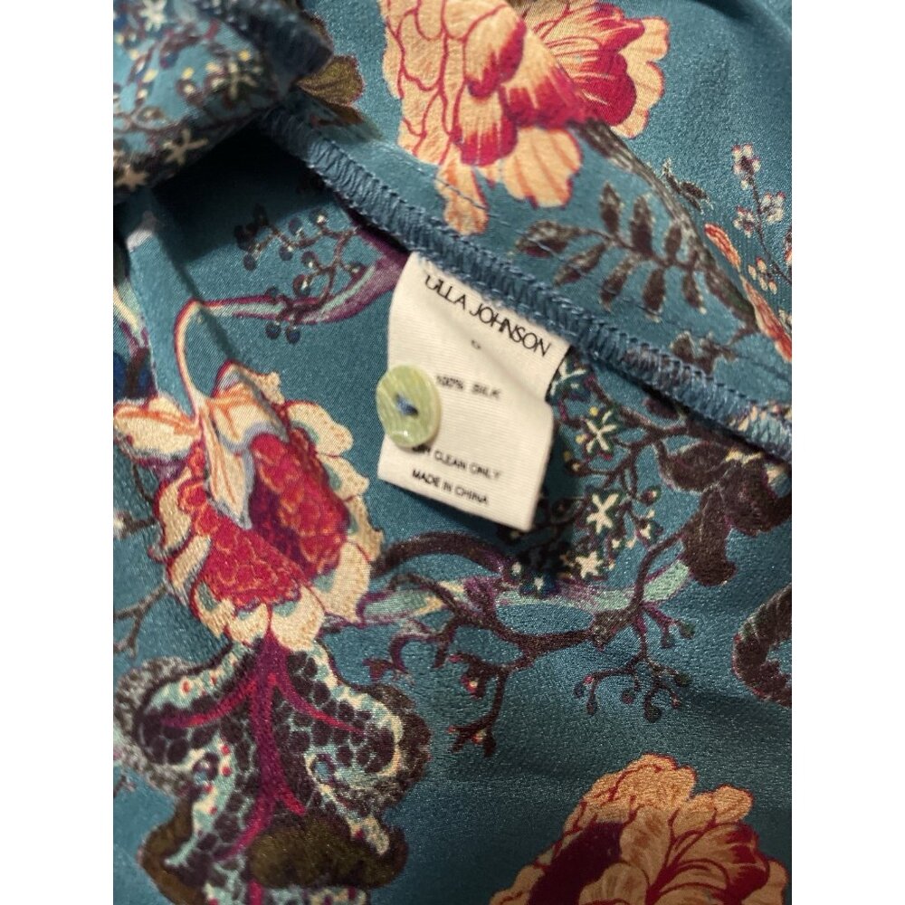 Ulla Johnson Ilaria Silk Dress Bluette Floral PF240130 NWT Size 0 Maxi Boho Tier - Picture 3 of 10